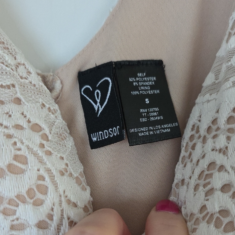 Windsor White Lace Mini Dress - Picture 2 of 5